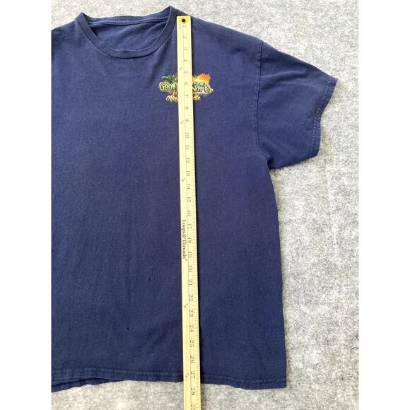 Margaritaville T-shirt Mens Large Blue Parrots Drinking Seniors Key West Merch - Picture 4 of 9